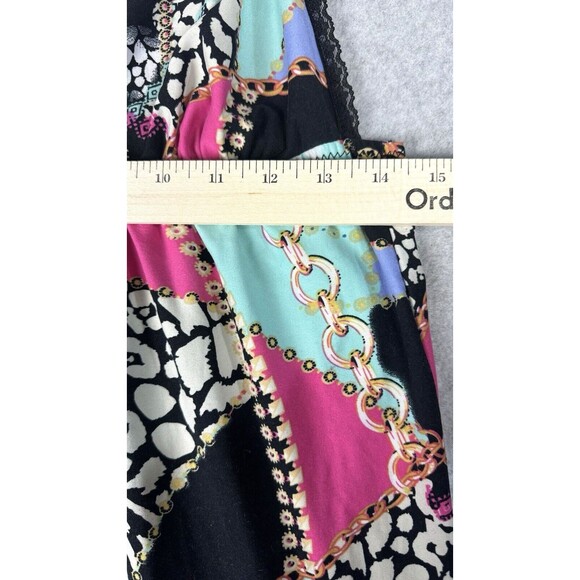 Kathryn Mini Dress Womens Medium Triangle Top Boho Strappy Ruffle Trim Sundress - Picture 8 of 15